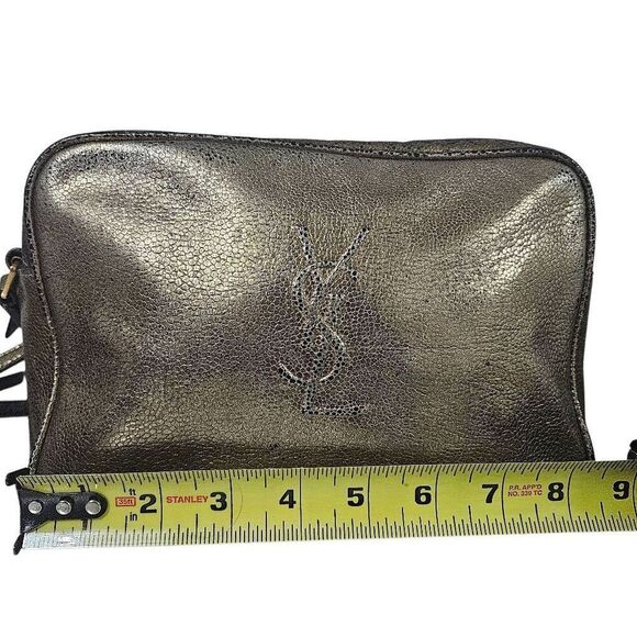 Calf lame monogram small YSL camera crossbody bag - Picture 9 of 11